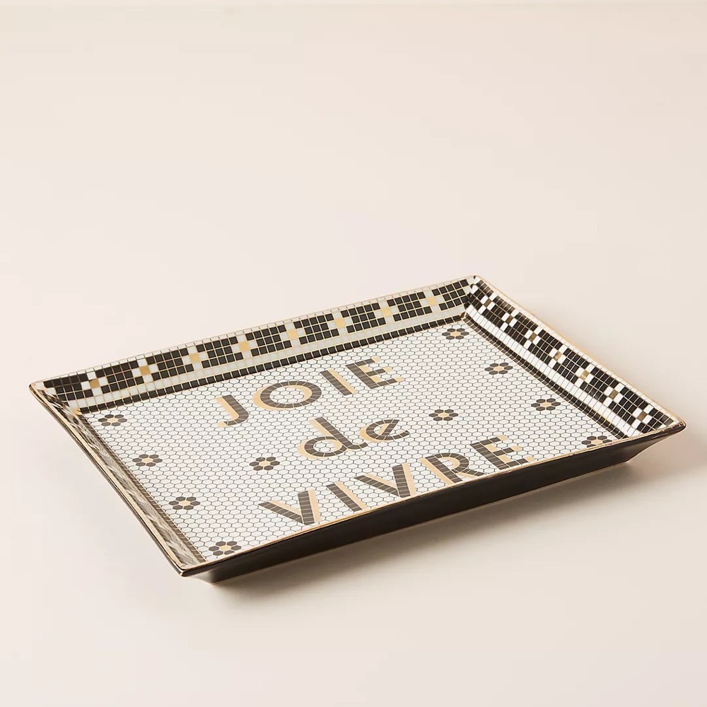Anthropologie Joie de vivre Bistro Tile Vanity Tray